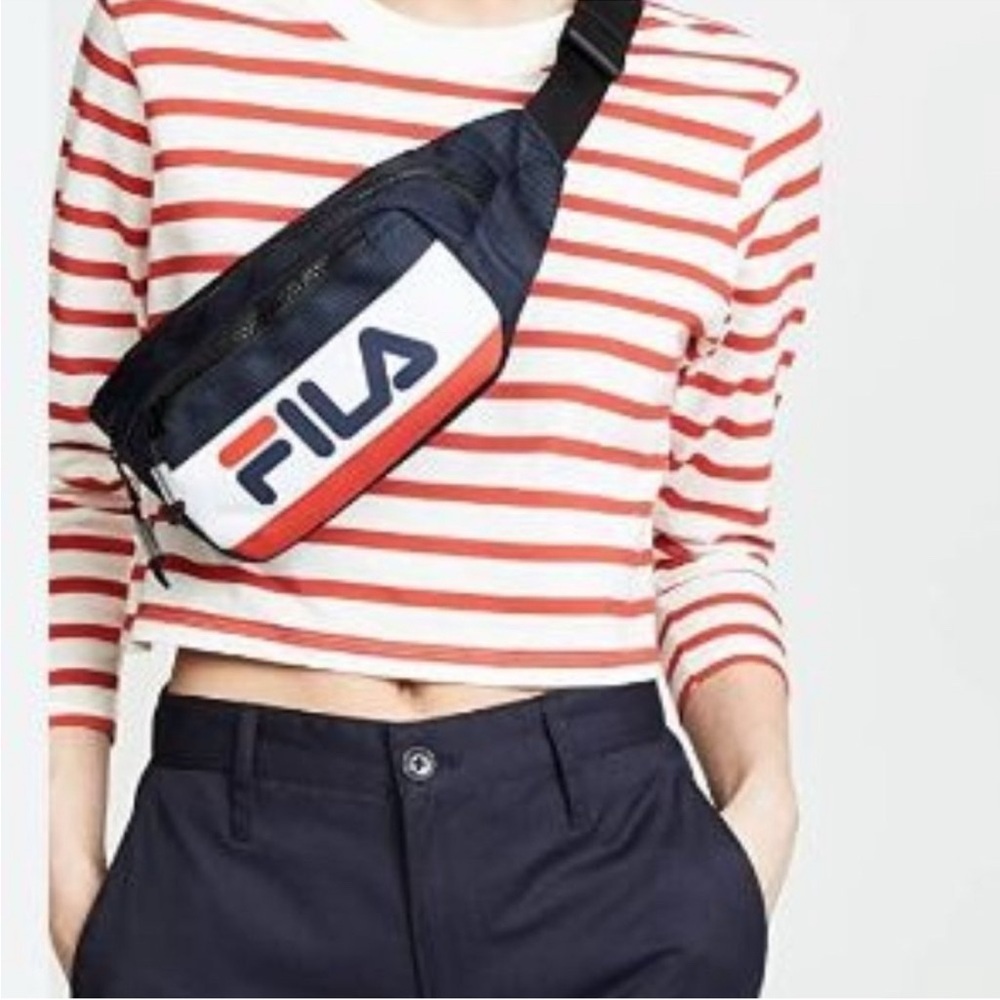 Fila Red White Blue Big Logo Fanny Waist Bag Pack Crosdbody